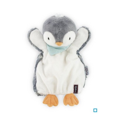 Les amis - pépit' pingouin doudou marionnette 30cm - jurk969295  gris Kaloo    058009